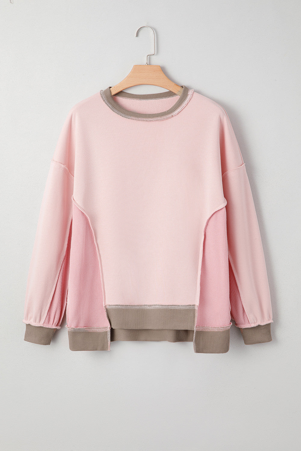 Light Pink Colorblock Oversized Sweatshirt September.