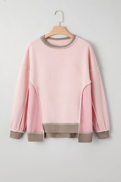 Light Pink Colorblock Oversized Sweatshirt September.