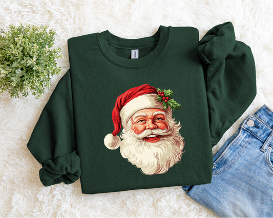 Mistletoe Santa Sweatshirt.