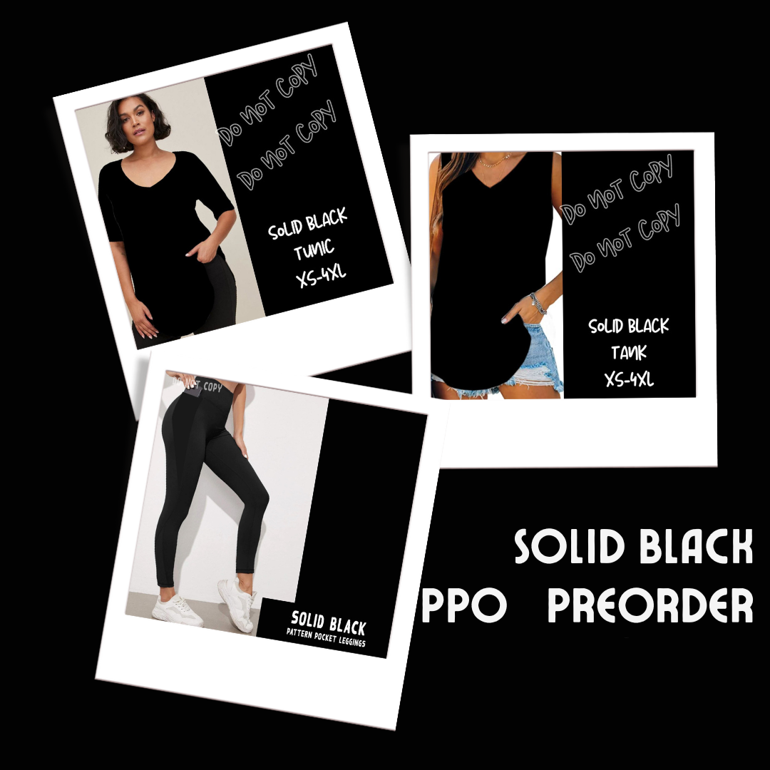 SOLID BLACK-SPRING PPO PREORDER CLOSING 1/23