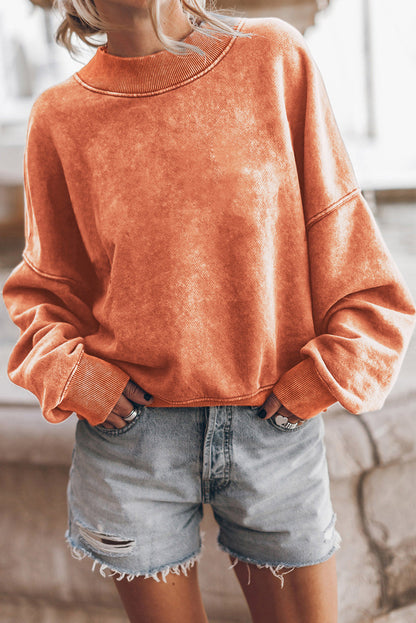 Orange Drop Shoulder Sweatshirt October.