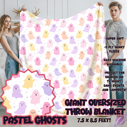 PASTEL GHOSTS-OVERSIZED THROW 14-PREORDER CLOSING 10/8