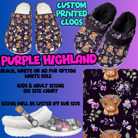 PURPLE HIGHLAND-CLOG 7 RUN-PREORDER CLOSING 10/17