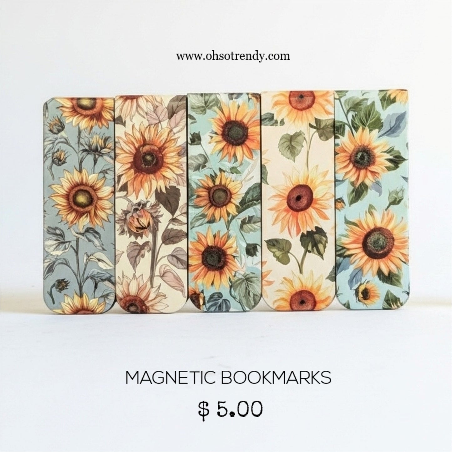 SUNFLOWER MAGNETIC BOOKMARKS