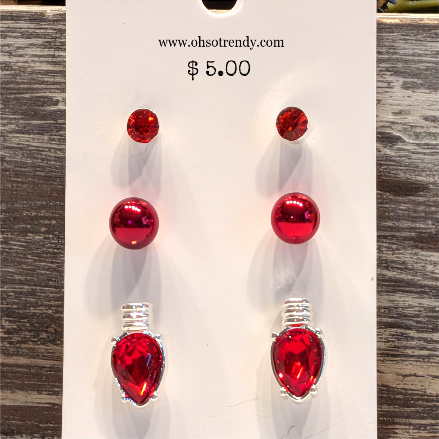 3 PAIR OF HOLIDAY EARRINGS