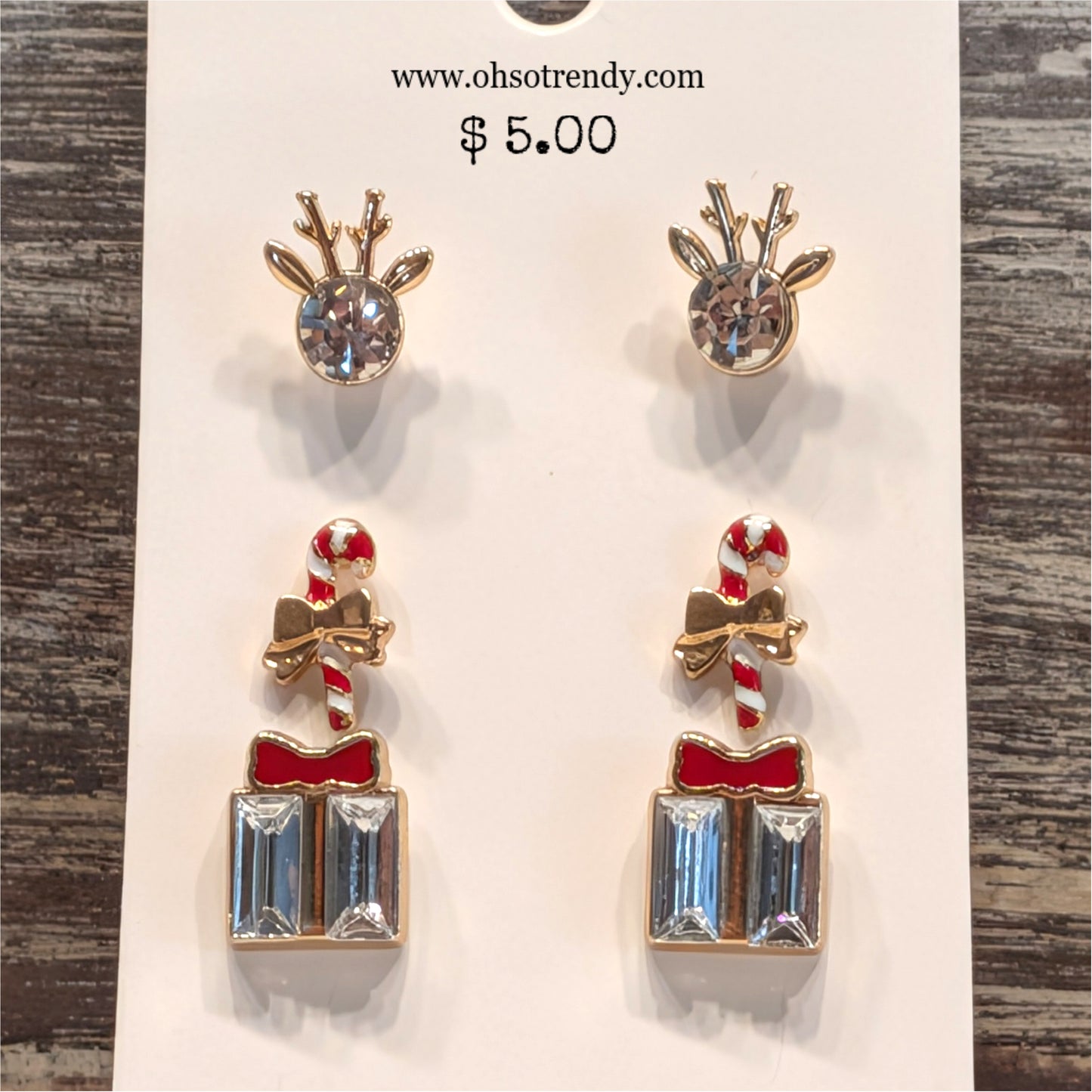 3 PAIR OF HOLIDAY EARRINGS