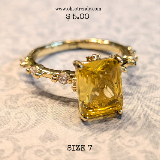YELLOW ZIRCON RING