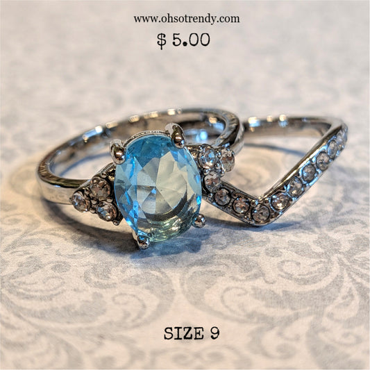 SEA BLUE ZIRCON RING SET