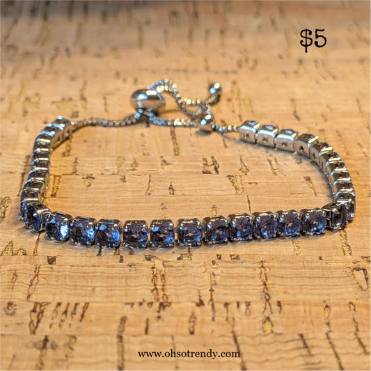 PURPLE RHINESTONE BRACELET