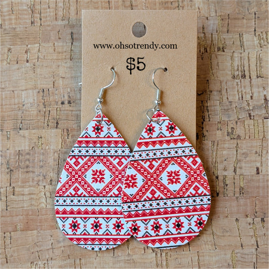 PLAID EARRINGS - HOLIDAY