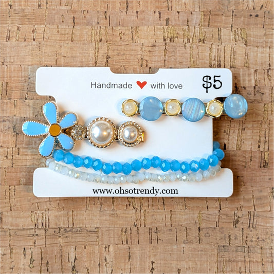 BRACELET AND HAIR CLIP SET