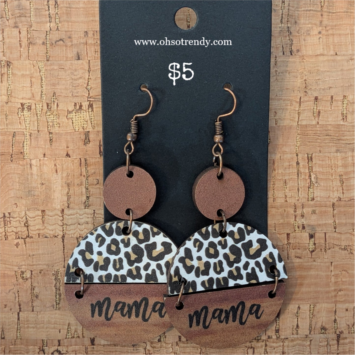 DROP MAMA EARRINGS - LEOPARD