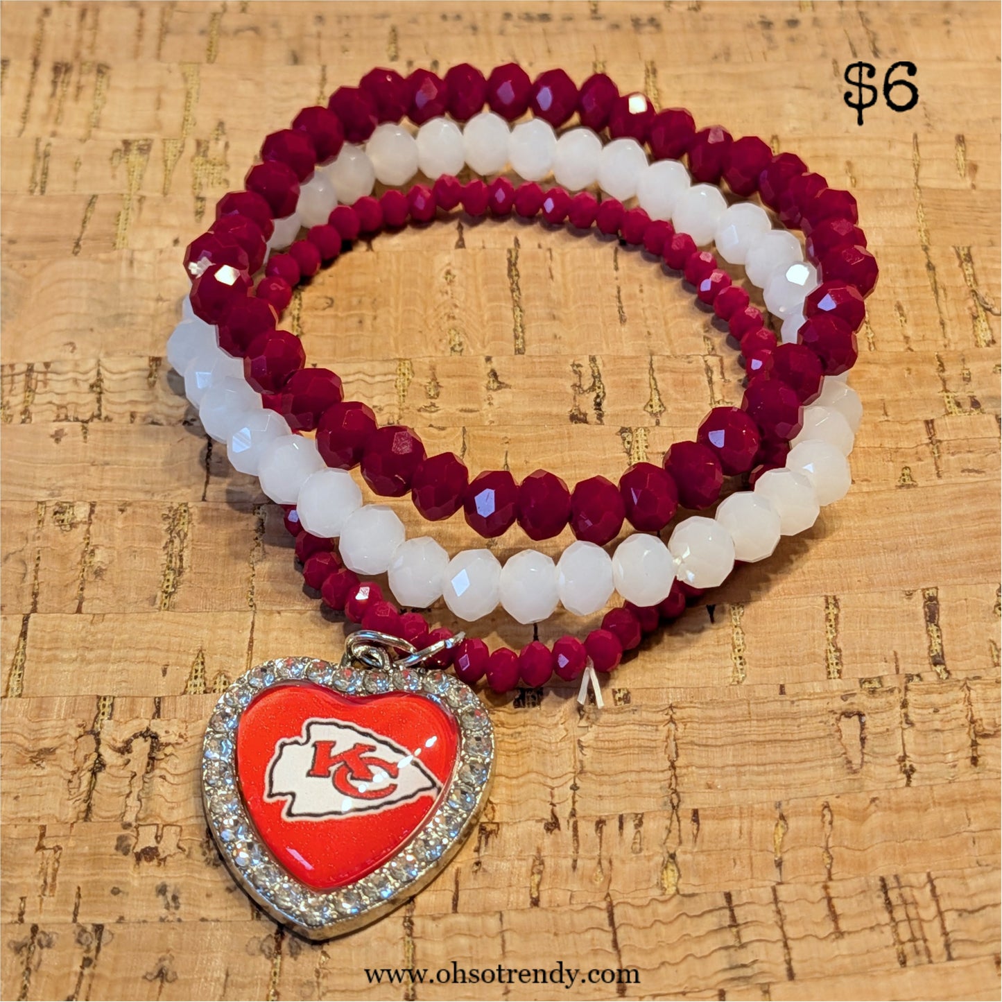 NFL BRACELET SET - KANSAS CITY CHIEFS