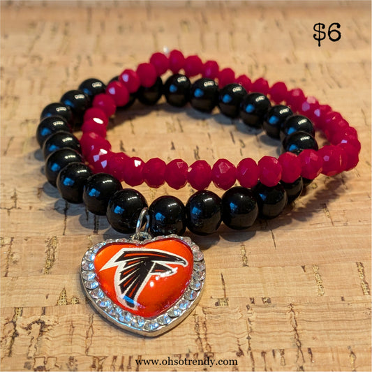 NFL BRACELET SET - ATLANTA FALCONS