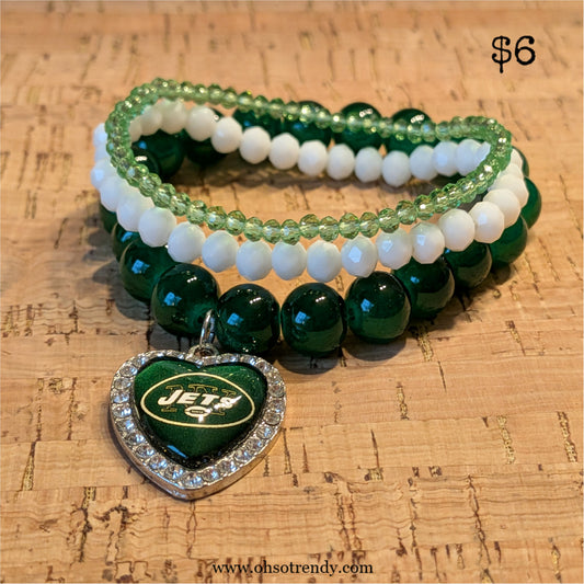 NFL BRACELET SET - NEW YORK JETS