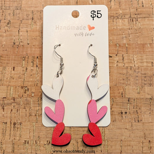WOOD HEART EARRINGS