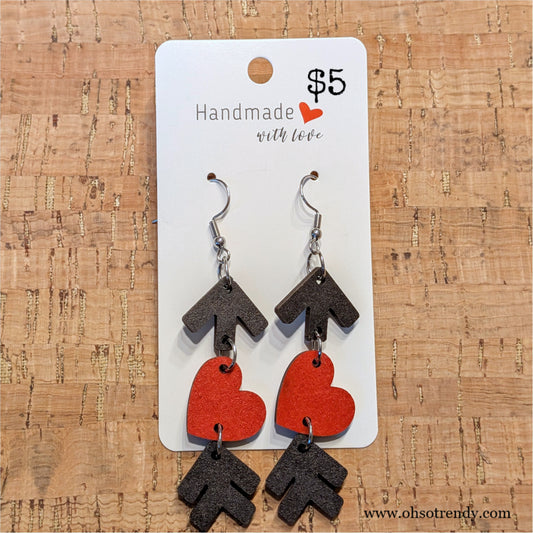 WOOD HEART EARRINGS