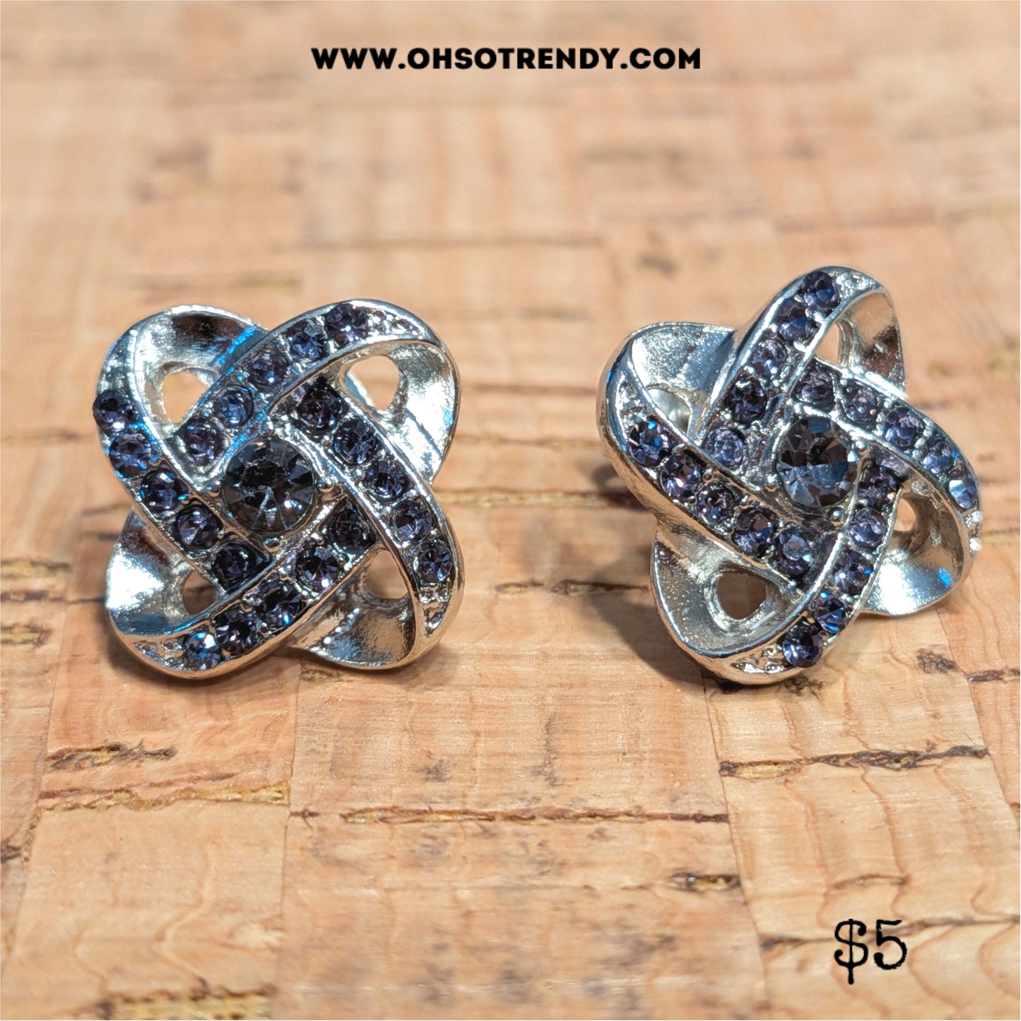 PURPLE STUD EARRINGS