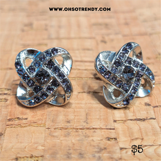 PURPLE STUD EARRINGS