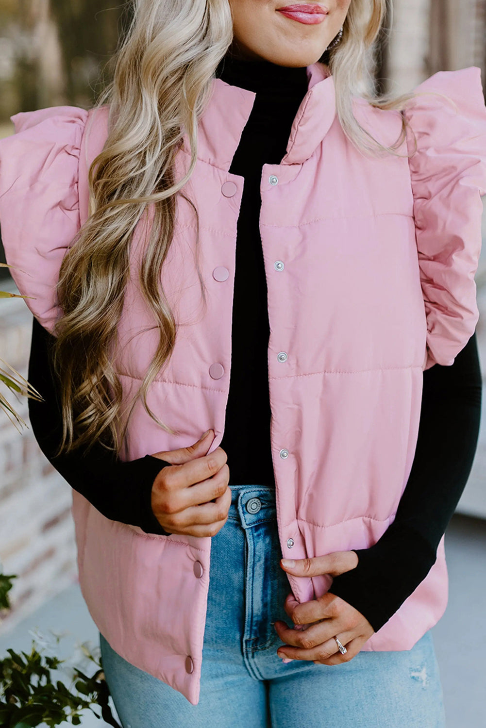 Pink Flutter Puffer Vest September.