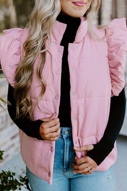 Pink Flutter Puffer Vest September.