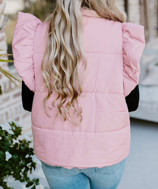 Pink Flutter Puffer Vest September.