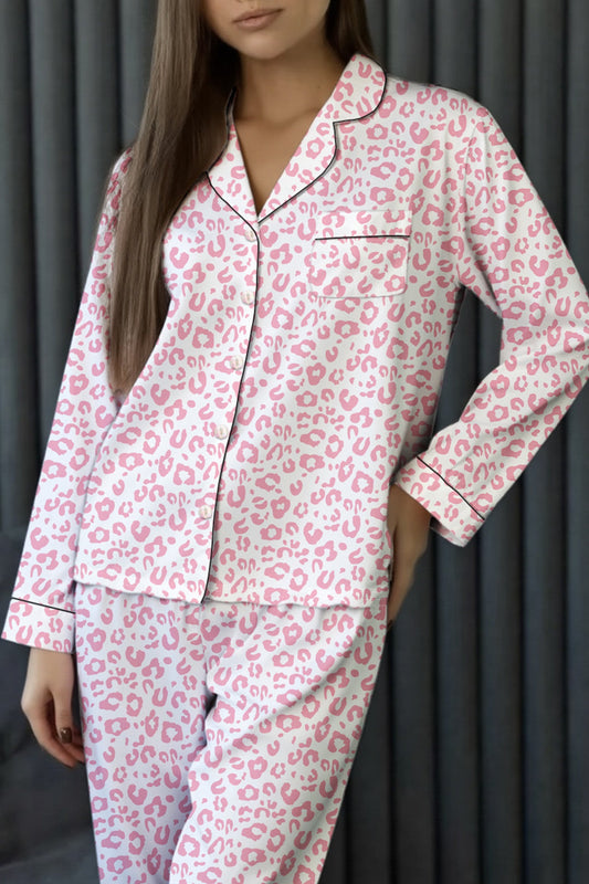 Pink Leopard PJ Set FB