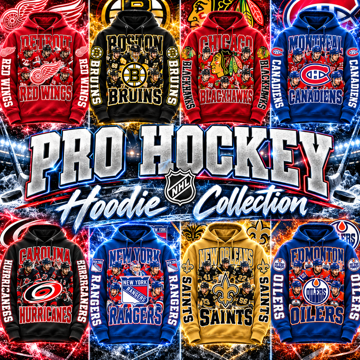 HOCKEY HOODIE COLLECTION W/ SLEEVE PRINT GROUP 1