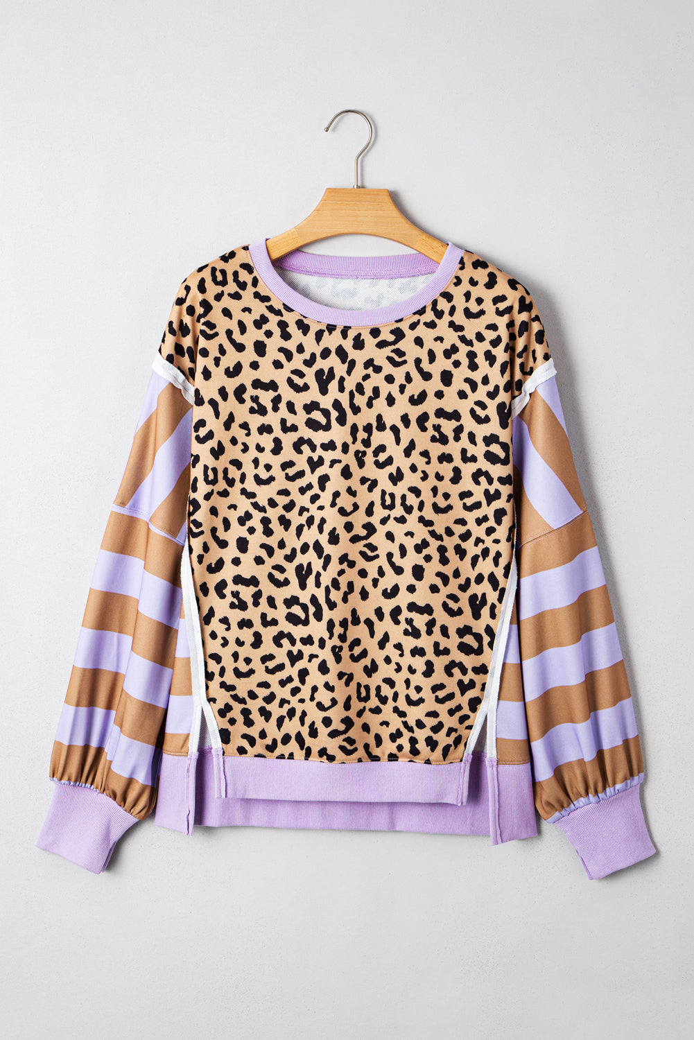 Stripe Leopard Pullover FB