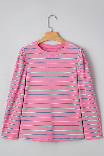 Rose Stripe Textured Top RTS