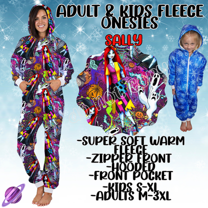 SALLY - ADULT & KIDS FLEECE ONESIES CLOSING 9/28