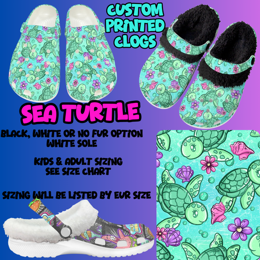 SEA TURTLE-CLOG 7 RUN-PREORDER CLOSING 10/17