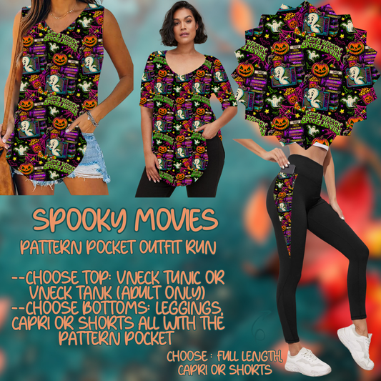 SPOOKY MOVIES - PATTERN POCKET OUTFIT RUN 14 CLOSING 10/4