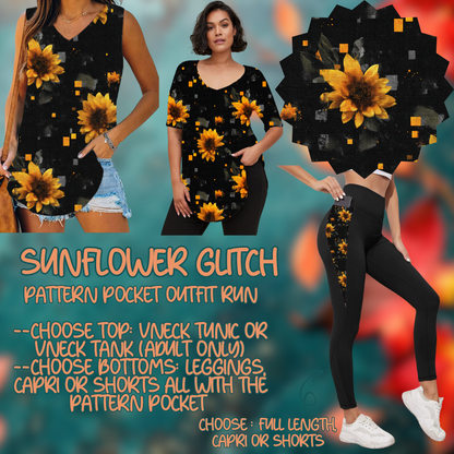 SUNFLOWER GLITCH - PATTERN POCKET OUTFIT RUN 14 CLOSING 10/4