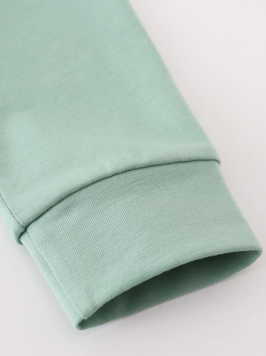 SAGE PUMPKIN EMBROIDERED TOP