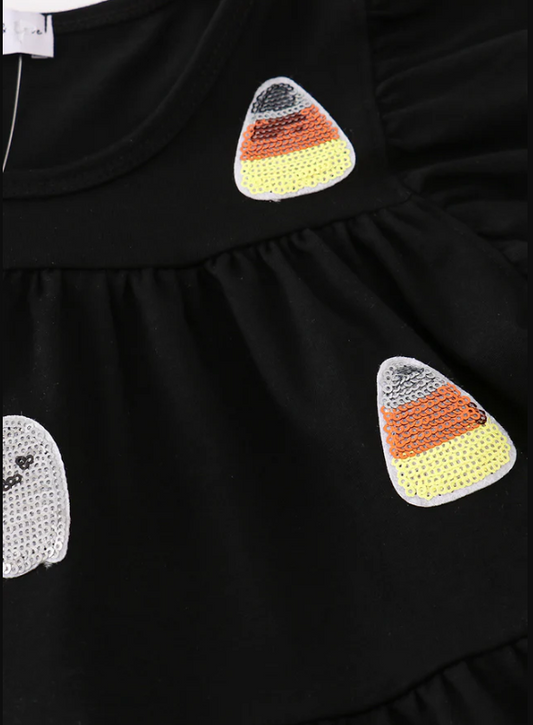 BLACK SEQUIN HALLOWEEN DRESS
