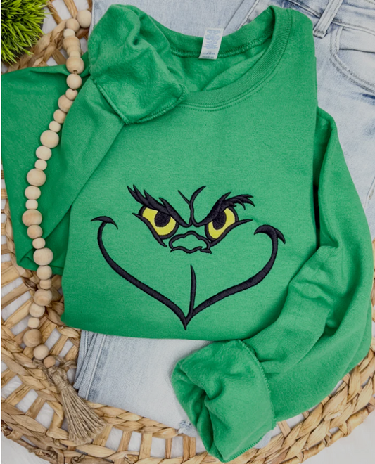 EMBROIDERED GRINCH SHIRT