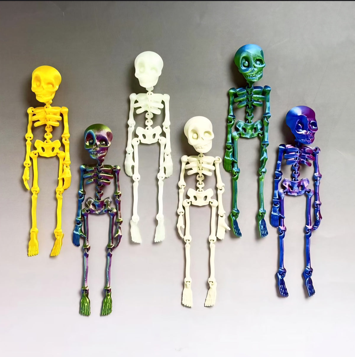 MAGNETIC SKELETON- 3D PRINTED- VARIETY OF COLORS