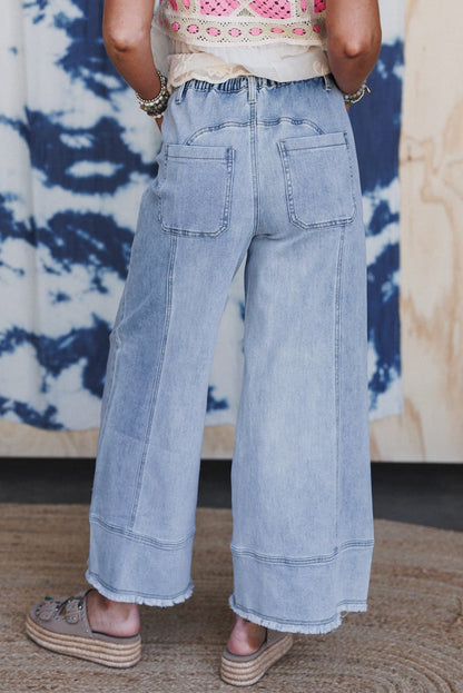 Seam-Detail Raw Hem Pants RTS