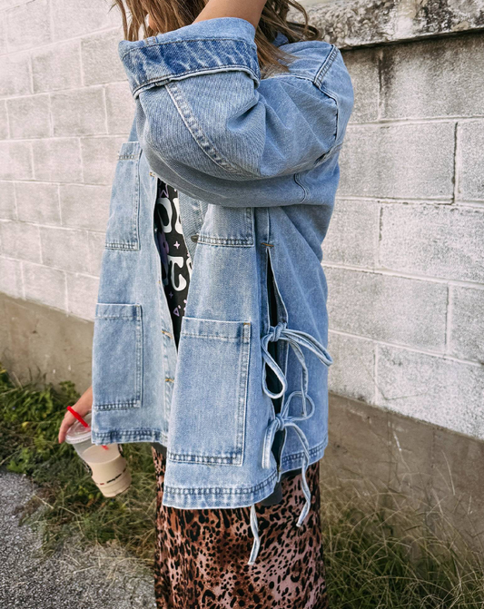 Side Tie Boyfriend Jacket FB