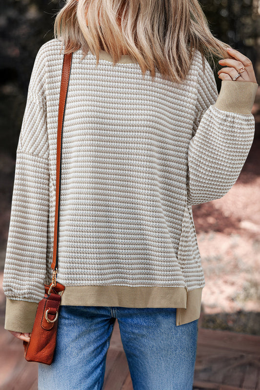 Stripe Ribbed Oversize Top September.