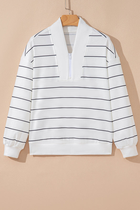 Striped Zip Up Top RTS