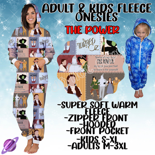 THE POWER - ADULT & KIDS FLEECE ONESIES CLOSING 9/28