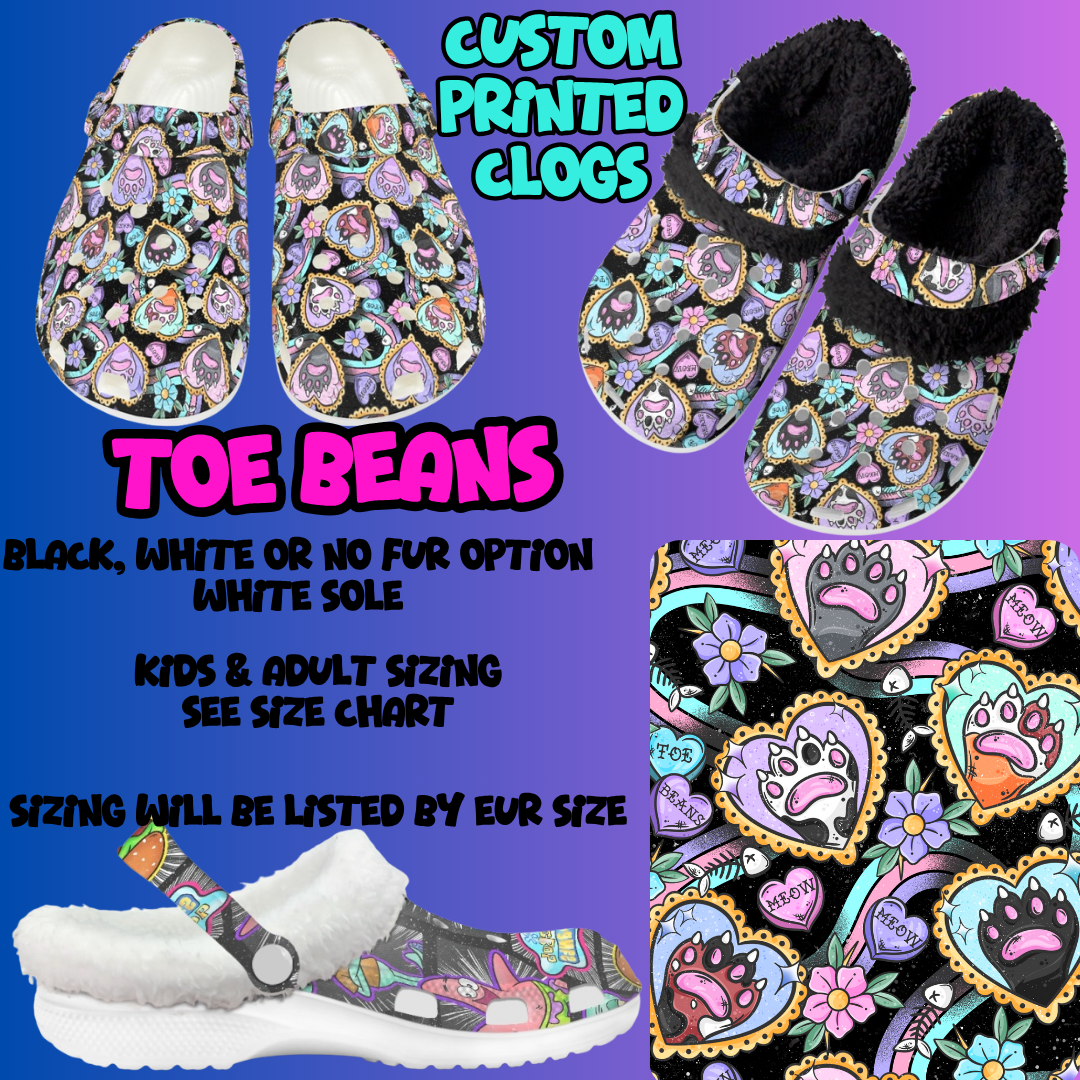 TOE BEANS-CLOG 7 RUN-PREORDER CLOSING 10/17