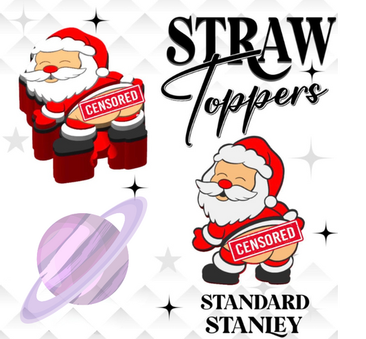 BOOTY SANTA- 3D PRINTED STRAW CHARM