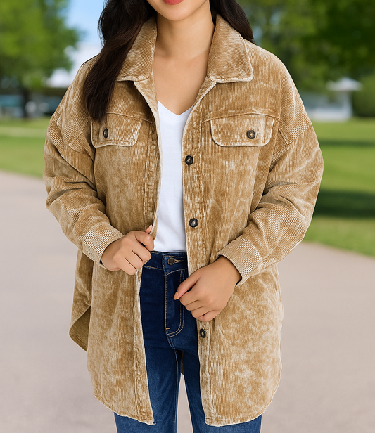 Vintage Mineral Wash Shacket FB