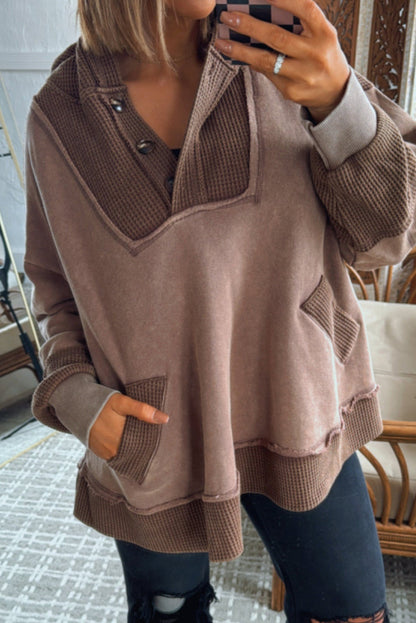 Waffle Patchwork Plus Hoodie RTS