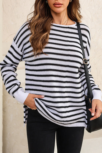 Striped Knit Sweater FB