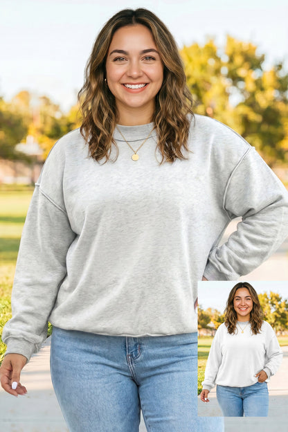 Exposed Seam Reversible Plus Sweatshirt