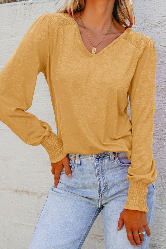 Shirred Shoulder Blouse FB